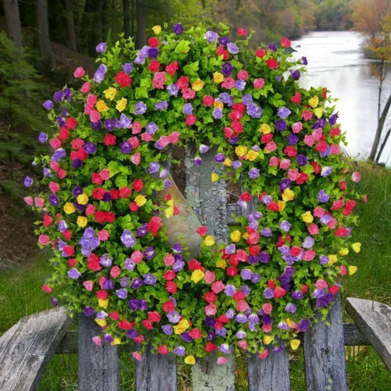 💐🎉Farmhouse Colorful Cottage Wreath