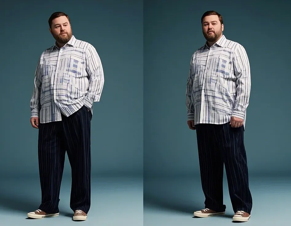 The casual 2-piece walking suits for big men