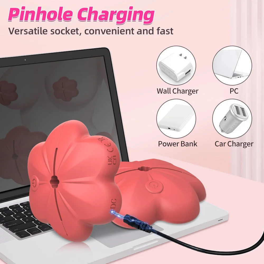 Remote Control Adjustable Rose Vibrating Nipple Clamps