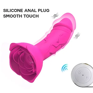 Wireless Remote Control Vibrating Rose Anal Plug