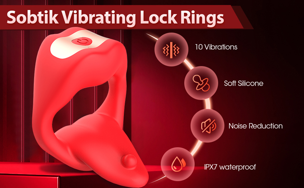 Advanced Tongue-Licking & Vibrating Penis Ring for Enhanced Pleasure