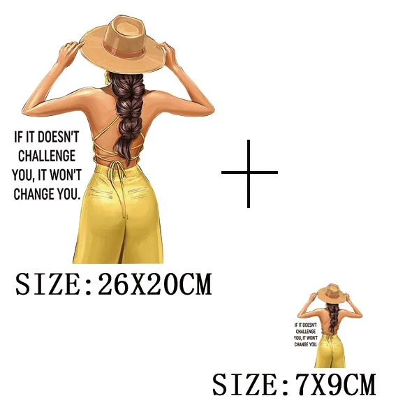 Pretty Girls Thermal Sticker On T-shirt DIY Washable Iron On Transfers For Clothing Fashion Design Appliqued On Clothes Patches