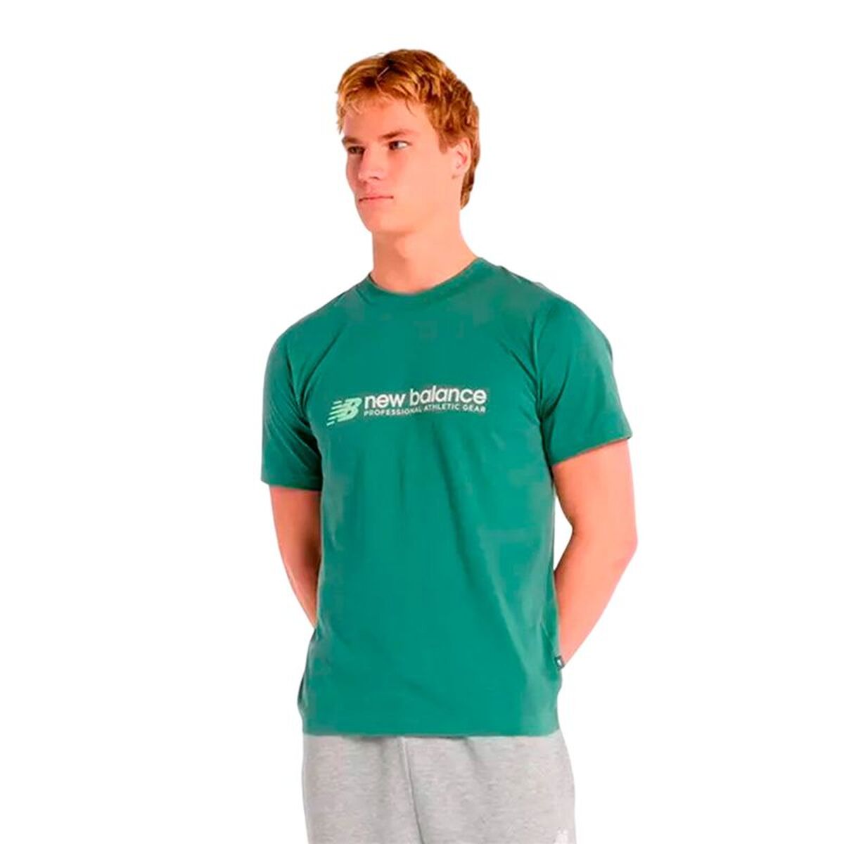 Men&rsquo;s Short Sleeve T-Shirt New Balance Professional Green