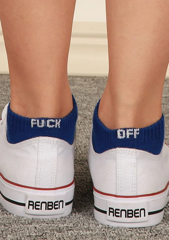 Letter Print Embroidery Unisex Ankle Socks