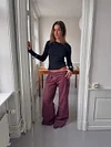 Sussa pants with details - Burgundy