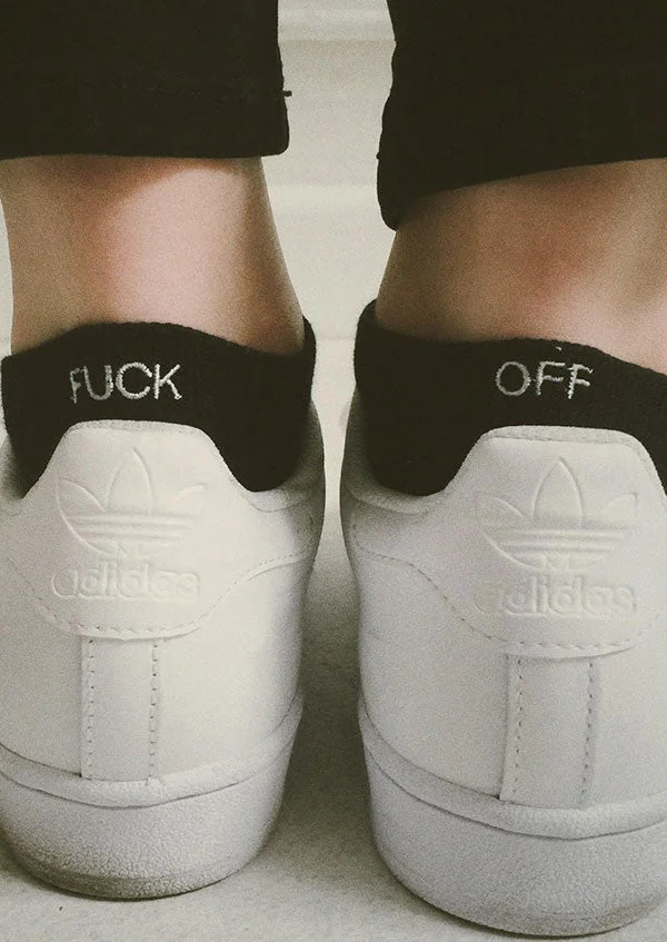 Letter Print Embroidery Unisex Ankle Socks