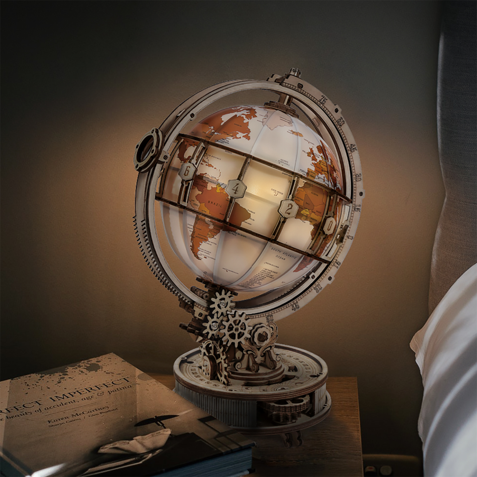 ROKR Luminous Globe ST003 3D Wooden Model | Robotime