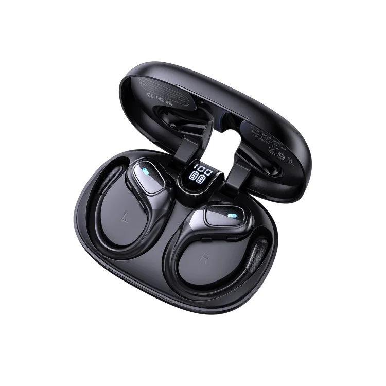 Qiiaoo BX28 Bluetooth Earphone With 75 Hours Playtime, Earbuds With USB Type C Charging Port And LED Display, Hands-free Calling Headphones With ENC Noise Canceling Microphone For Sports/Work/Home/Office, Compatible With iPhone/Samsung/Xiaomi/Huawei