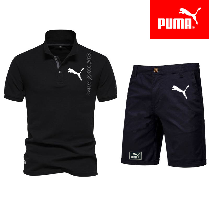 PUMA - Férfi nyári rövid ujjú póló, kiváló minőségű laza póló, plusz laza farmer rövidnadrág