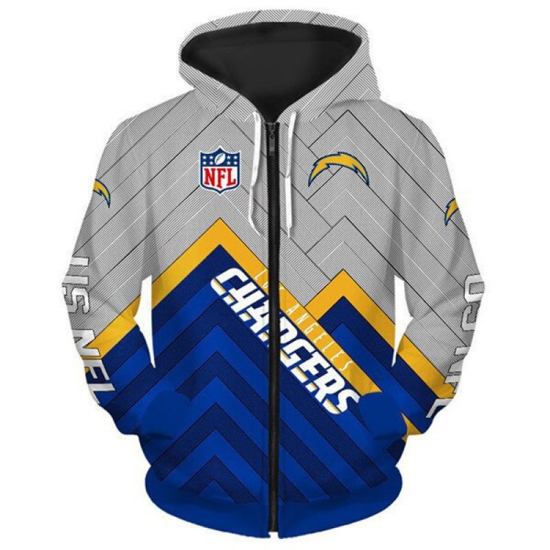 Los Angeles Chargers NFL Team Zipper Hoodie