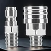 2Pcs 1/4 High Pressure Washer Quick Connector External Thread Pipe Hose Adapter