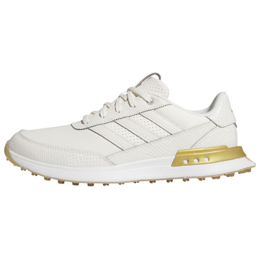 Adidas S2G 24 Leather Spikeless Golf Off White Gold Metallic Gum Women's