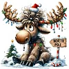 Diamond Painting-DIY Full Round Drill Christmas Moose