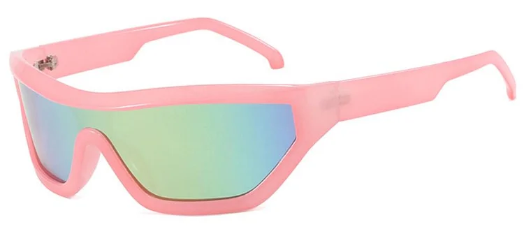 Luxury Women Pink Punk Sunglasses New Sports Sun Glasses Brand Designer Y2K One Piece Eyewear Female Traveling Glasses