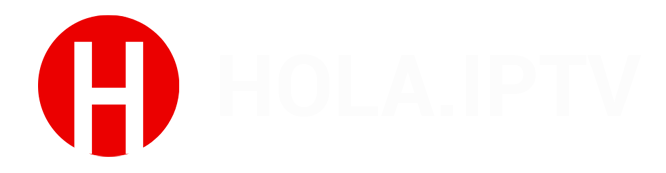 Logo de HOLAIPTV avec un grand 'H' rouge sur fond blanc, symbolisant un service de télévision IP de qualité