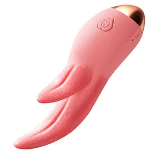 Double Tongue Heating And Licking Vibrator