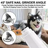 Electric Dog Nail Grinder Rechargeable Pet Nail Trimmer 2-Speed Cat Nail Grinder
