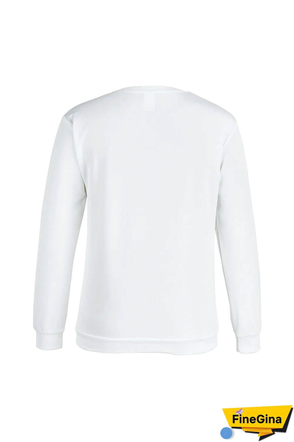 White Casual Street Lips Printed Patchwork O Neck Tops