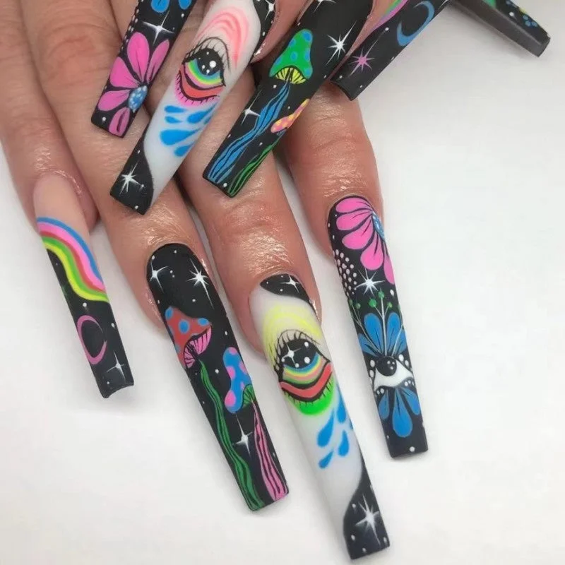 Women's Art Removable Fake Nail Hot Girl Long European and American Ballet Armor Glue Provided Wearable Nail