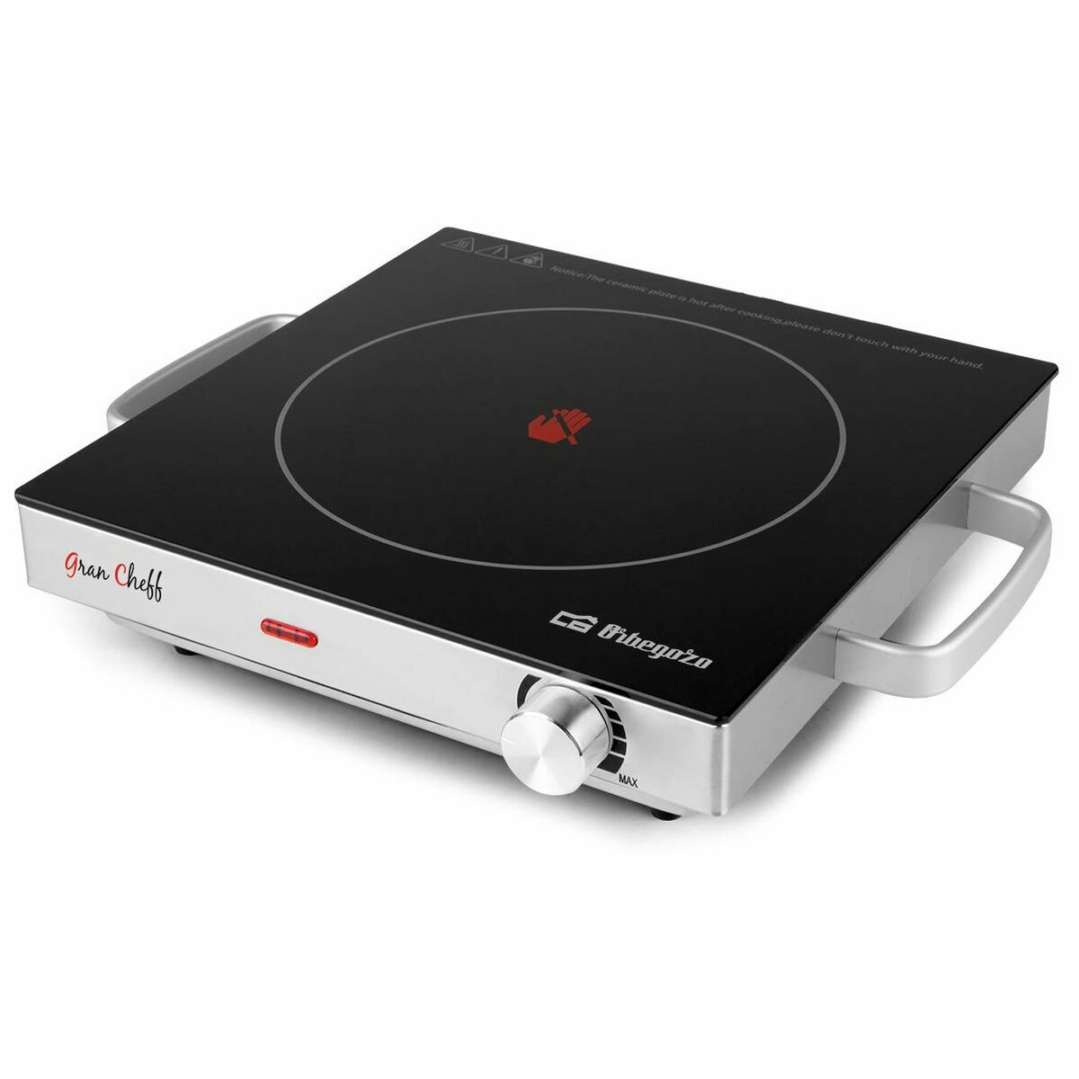 Portable Ceramic Hob Orbegozo 16798 Black 2000 W &Oslash; 28 cm