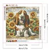 Diamond Painting-DIY Full Round Drill Garden Dog(40*40 CM)