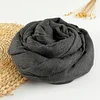 Solid Color Soft Cotton Linen Scarf Women Hijab Shawl