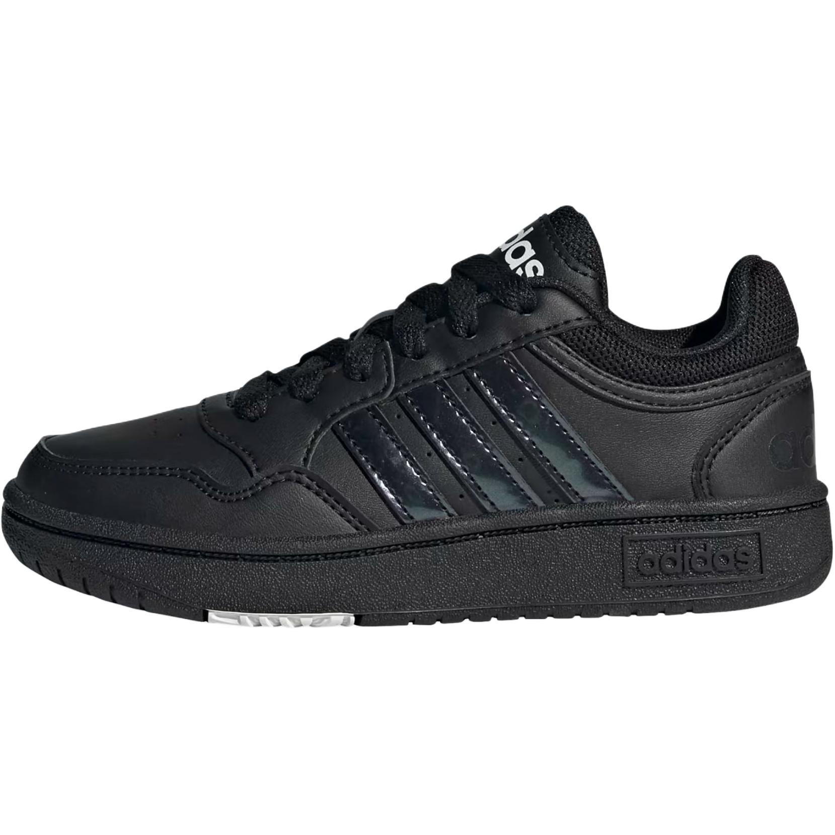 Adidas HOOPS Anti Slip Wear Resistant Low Top Kids' Skateboarding Shoes Black Children Aged 3 7 Years Old
