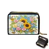 Diamond Painting Sunflower Card Holder Coin Purse Diamond Art Wallet for Women