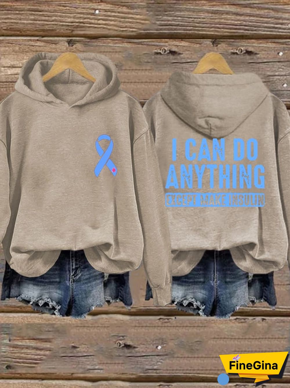 Women's I Can Do Anything Except Make Insulin Print Hoodie Long Sleeve Sweatshirt