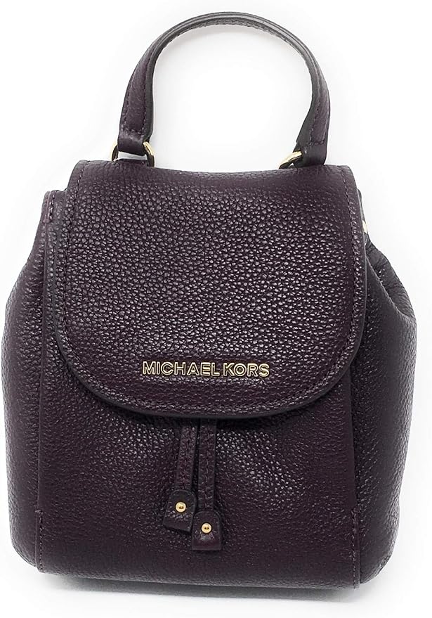Michael Kors Riley Mini Small Crossbody Damson Purple Drawstring Flap Bag