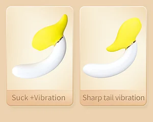 Rotating Banana Vibrator Sucking Double Vibration Masturbation Sex Toy