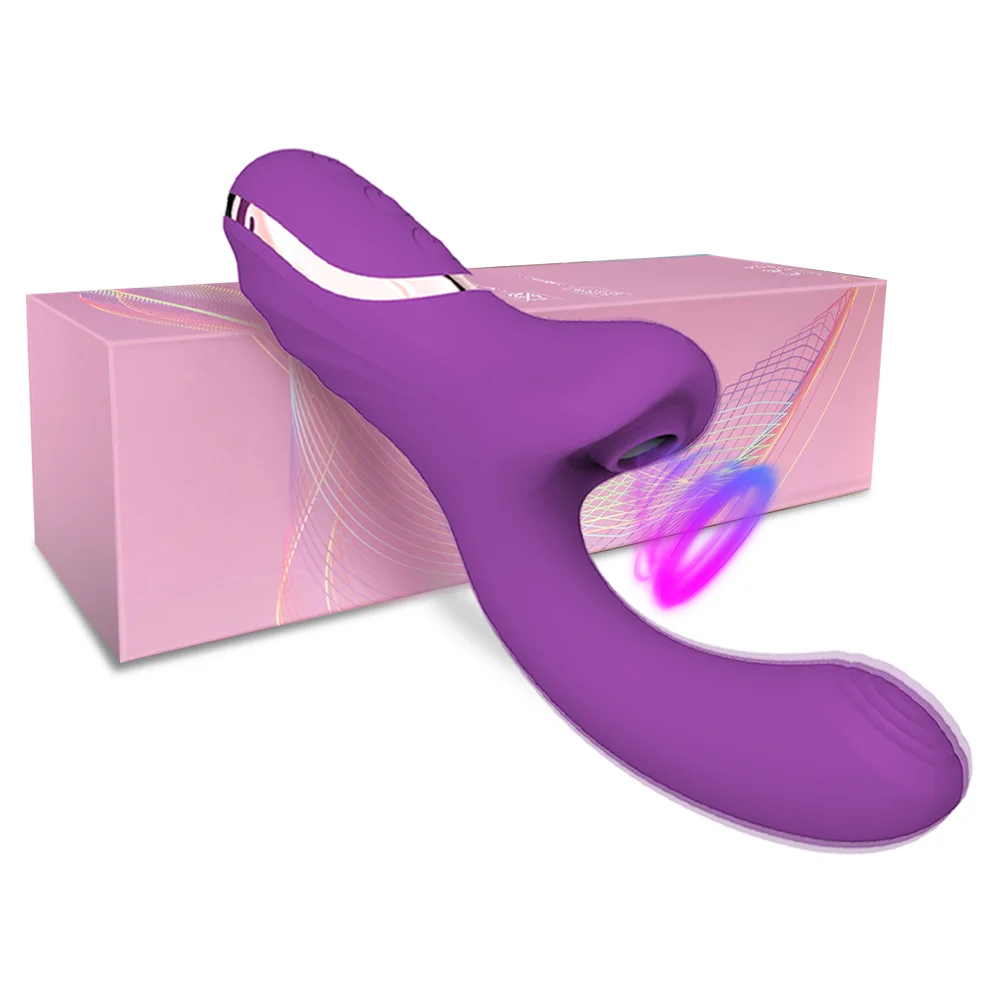 Soft Silicone 2-in-1 Vibrator with 10 Clitoral and G-Spot Stimulation Modes
