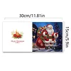 12Pcs Diamond Painting Santa Claus Greeting Cards Christmas Cards
