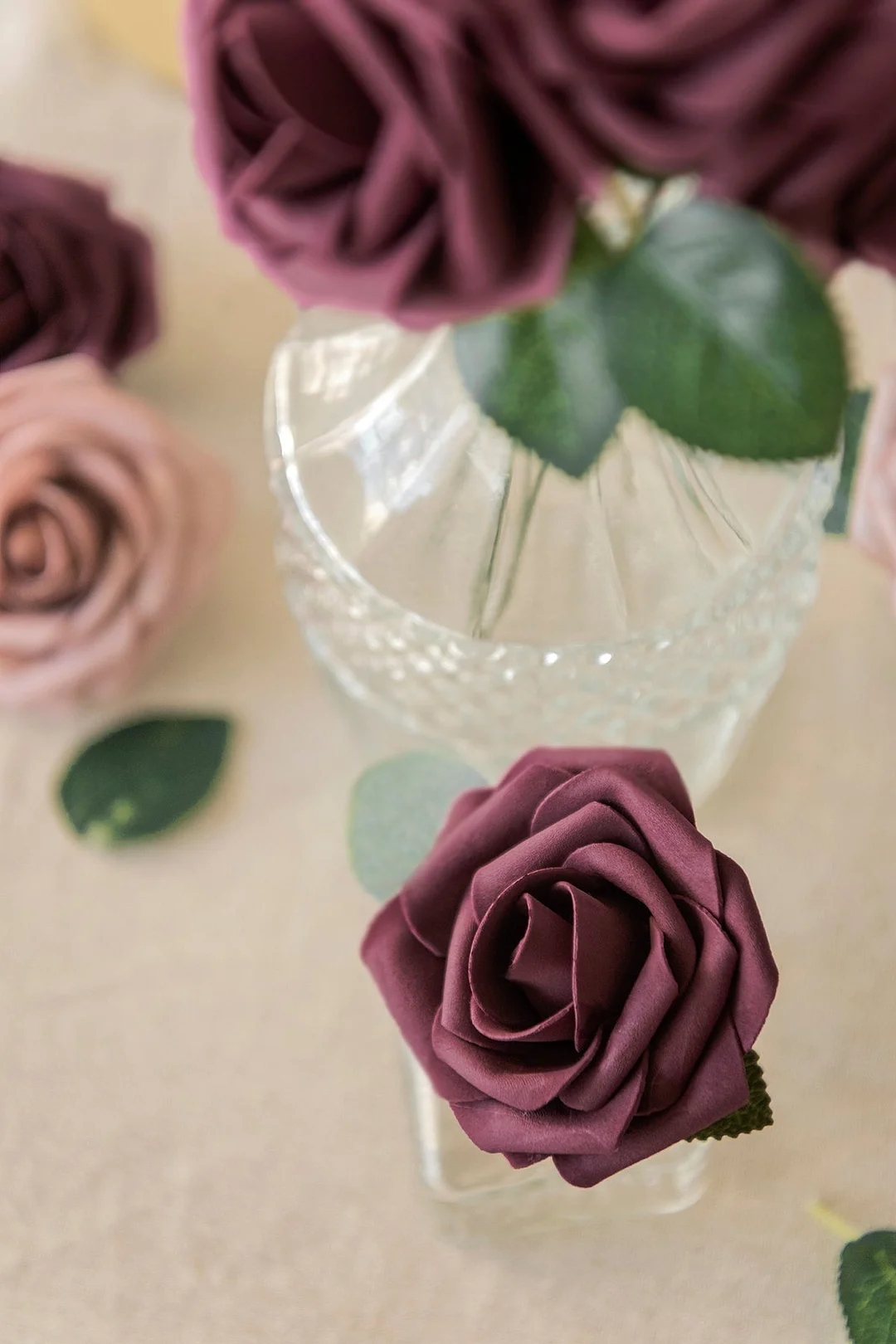 3" Foam Rose with Stem - 56 Colors