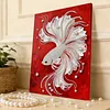 DIY Pearl Painting Lucky Koi for Home Wall Decor with Frame(40*30cm)
