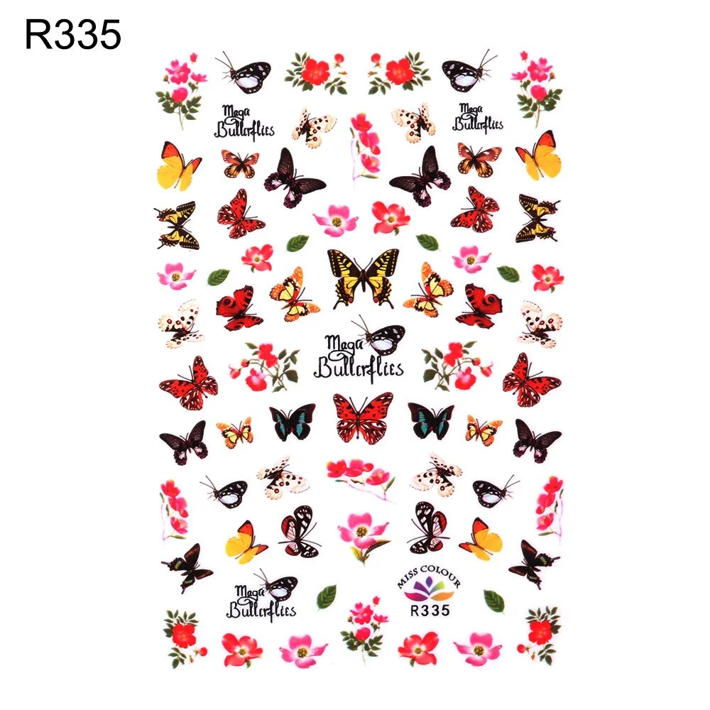 1pcs Holographic 3D Butterfly Designs Sticker Nail Decal DIY Slider for Manicure Nail Art Watermark Manicure Decoration-Nail Inspo