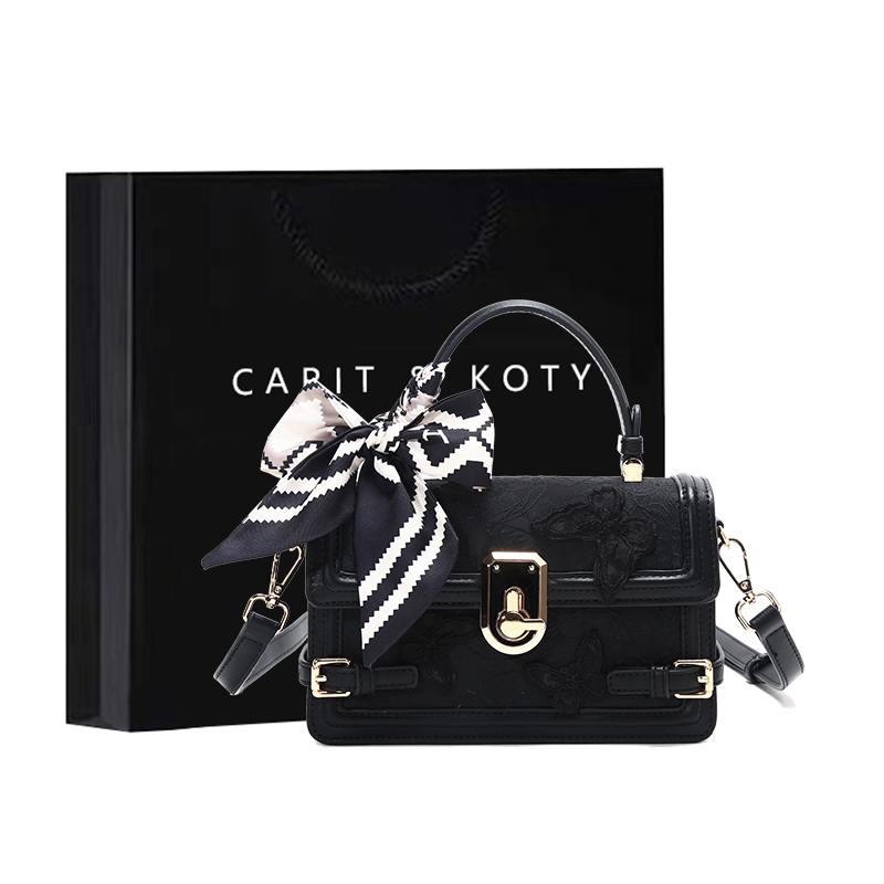 Carit&Koty Polyurethane Synthetic Leather Shoulder Bag Crossbody Bag Handbag Women's Black