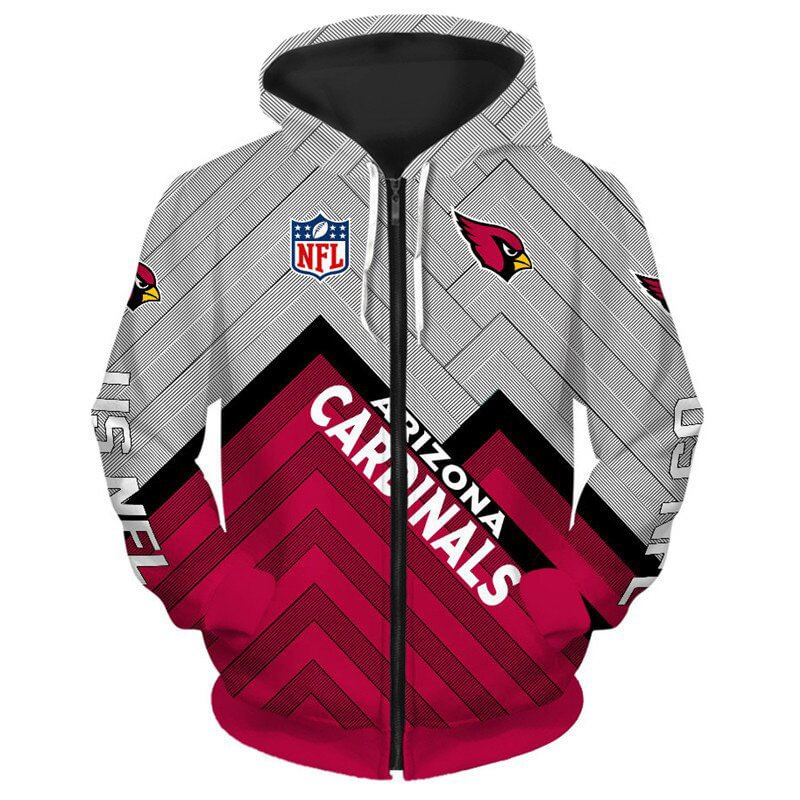 Arizona Cardinals NFL Team Zipper Hoodie