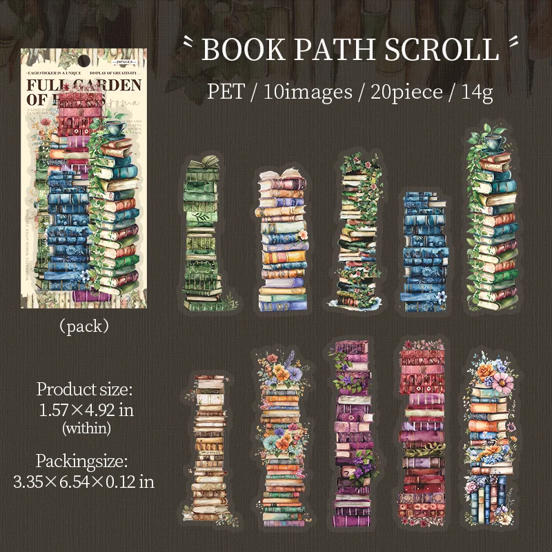 Journalsay Garden of Books PET Stickers