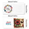 6Pcs Diamond Painting Christmas Happy Birthday Greeting Card Kit for Family Friends Gift