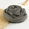 Solid Color Soft Cotton Linen Scarf Women Hijab Shawl