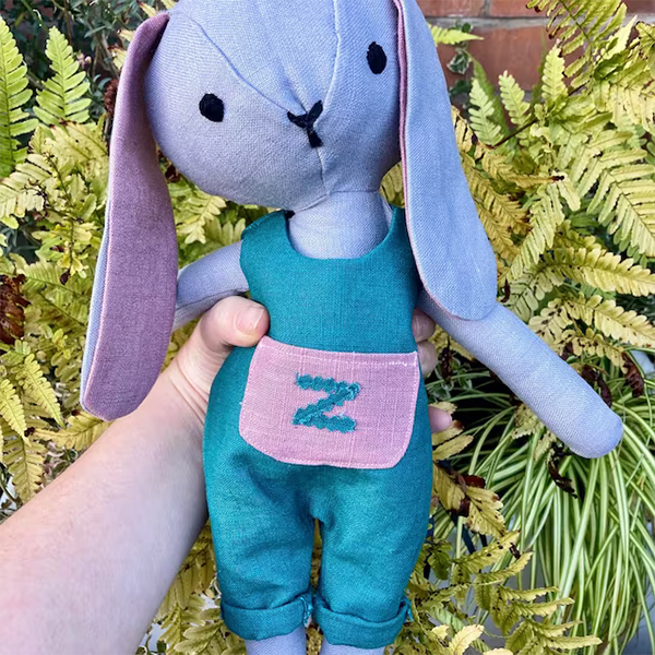 Memory Rabbit doll Sewing Templates Set & With Instructions