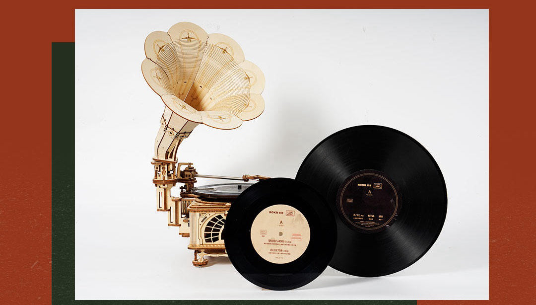 Wooden Super Classic Gramophone LKB01 14