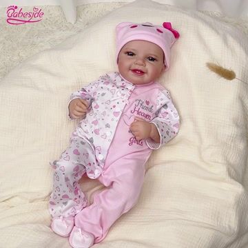 Babeside Smiling Reborn Baby Leen 20'' Little Infant Girl Best Gift for Kids with Heartbeat Coos and Breath
