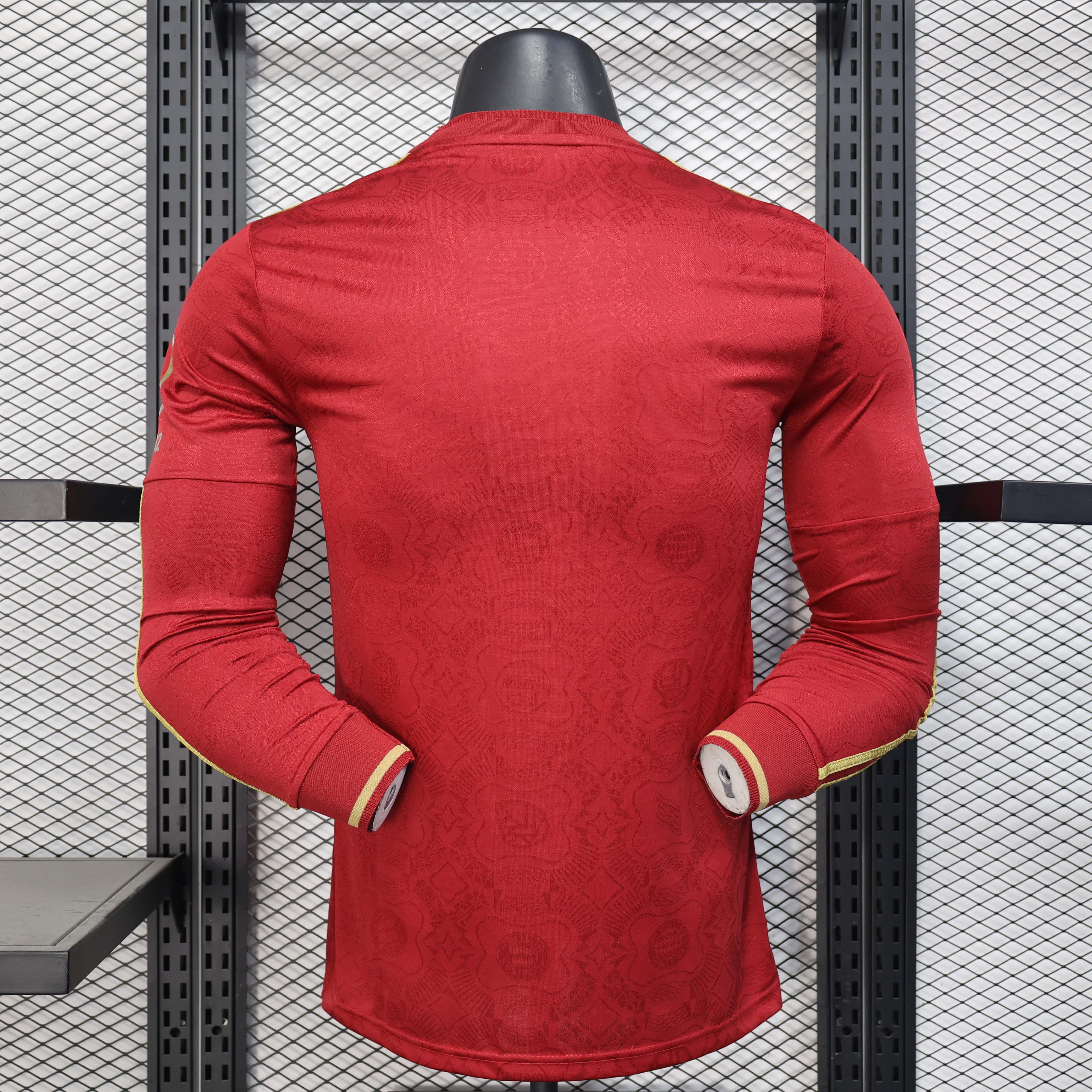 2024/2025 Player Version Long Sleeve Bayern Munich 125th Anniversary Edition Football Shirt 1:1 Thai Quality:football jersey mysite: unitedjerseyfootball 邓江浪:football