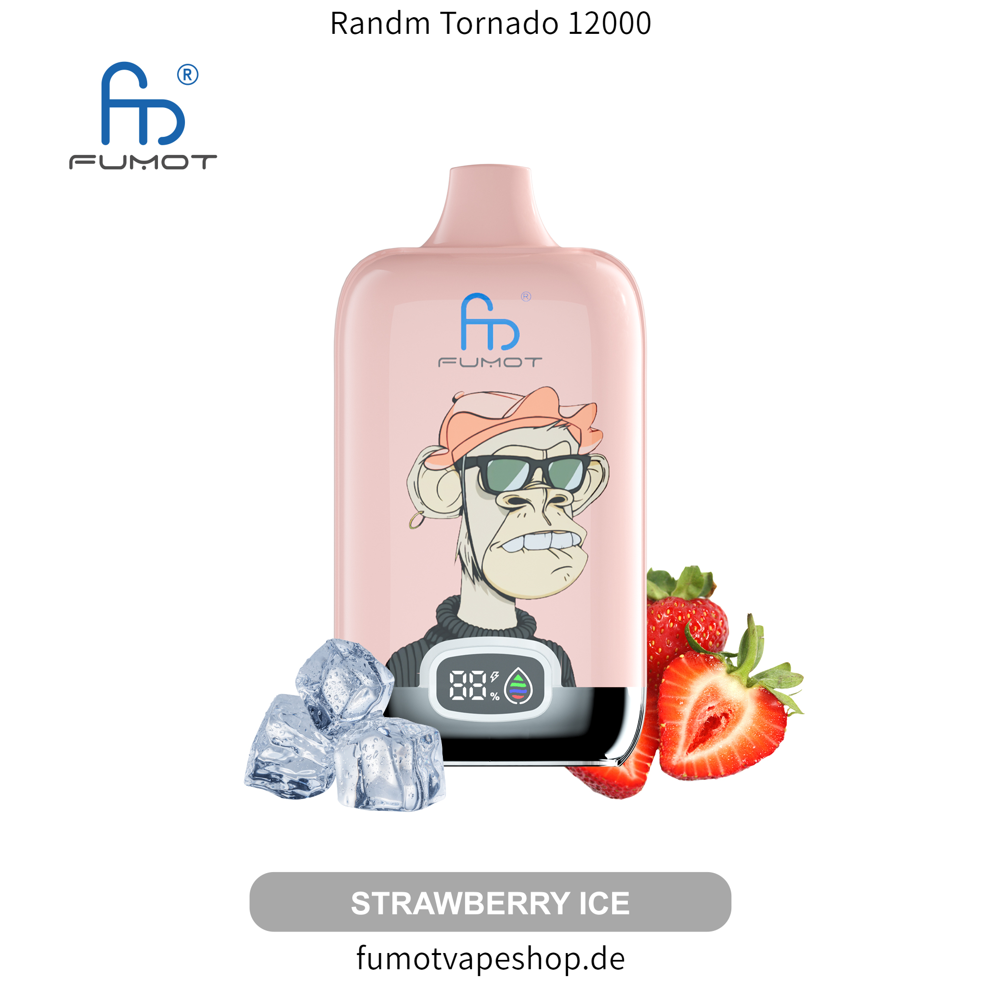 Randm Tornado 12000 Erdbeereis  fumotvapeshop