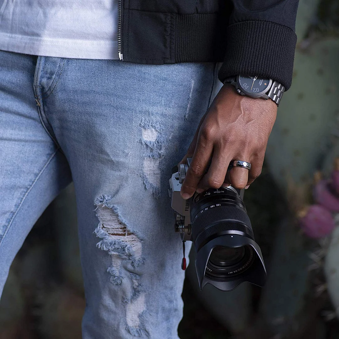 6MM 8MM Mens Women Tungsten Wedding Bands Silver Hammered Finish Comfort Fit Couple