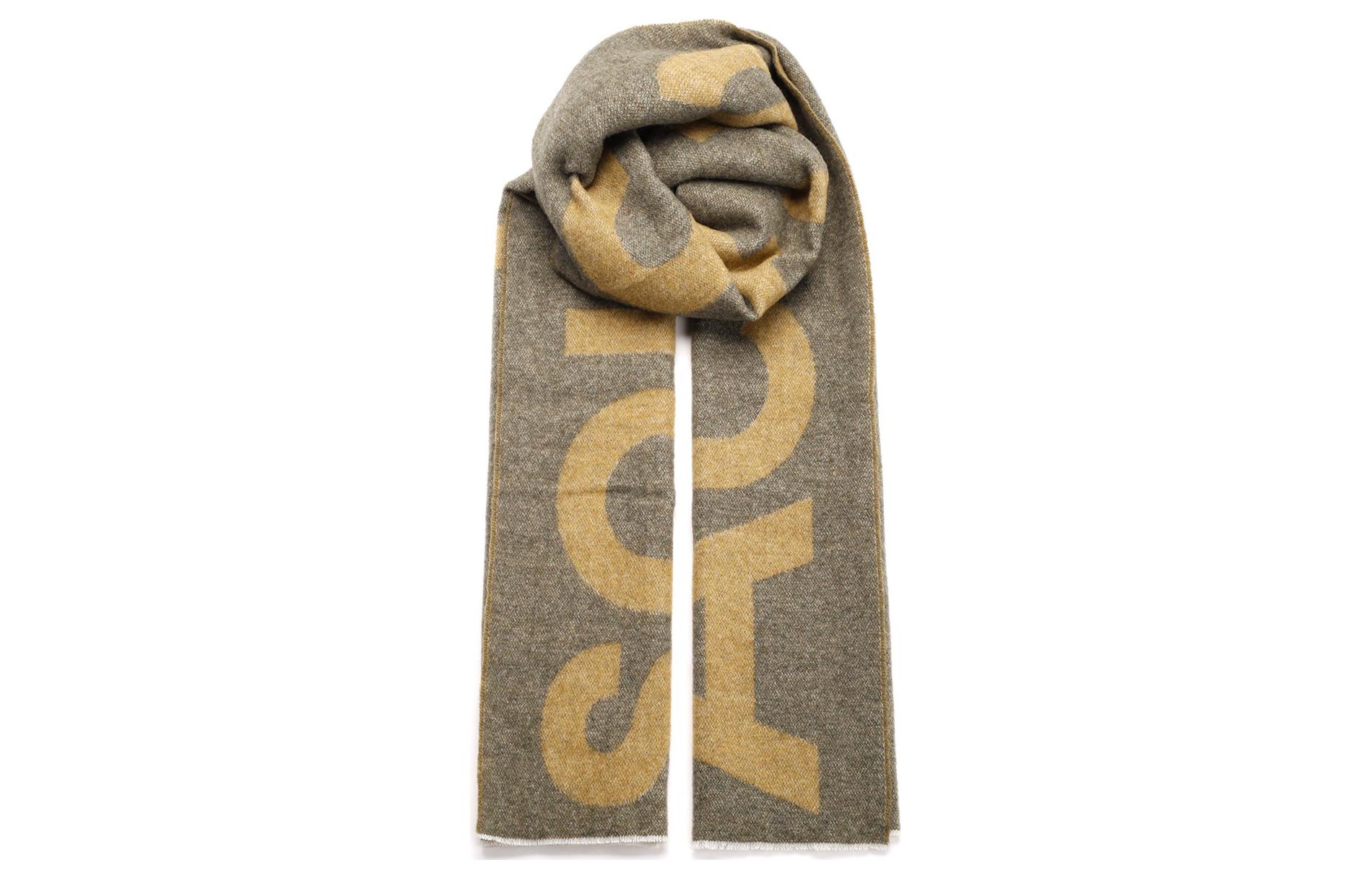 Acne Studios Knit Scarves Unisex Khaki