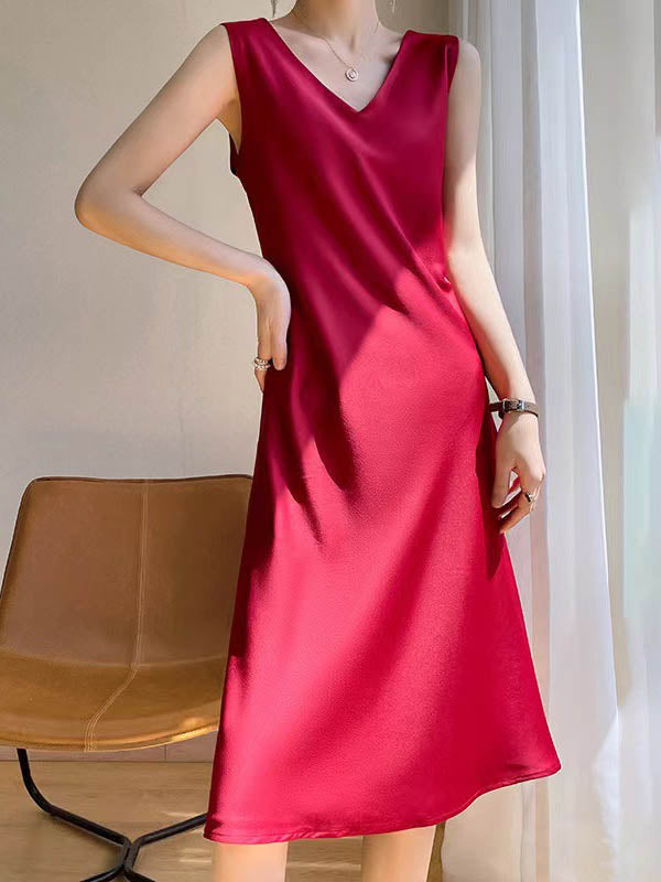 Privé Solid A-line Dress