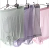 Ultra-thin Transparent Ice Silk Seamless Low-Waist Sexy Boxer Briefs